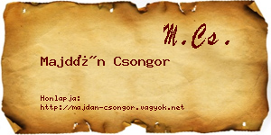 Majdán Csongor névjegykártya