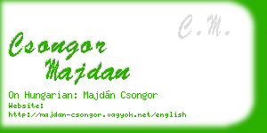 csongor majdan business card