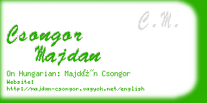 csongor majdan business card